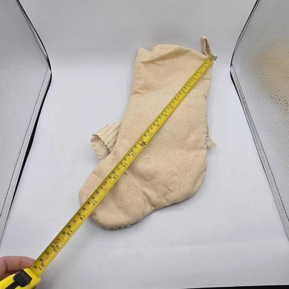 Vintage Dan Dee Christmas Stocking Angel Tree Burlap Faux Fur Rustic Decor‎